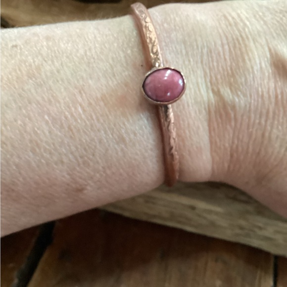 Copper and Rhodonite Cuff - Picture 8 of 8